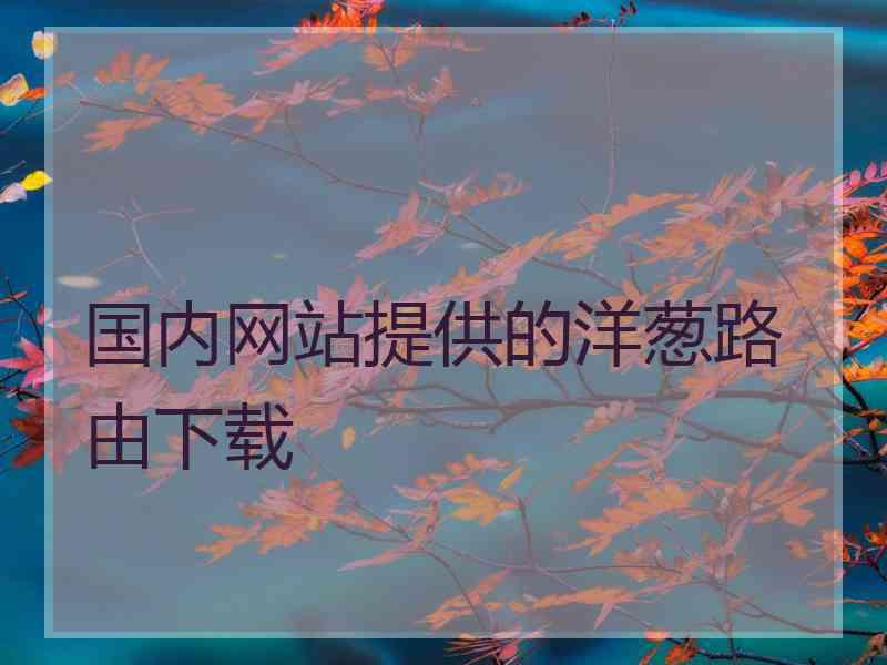 国内网站提供的洋葱路由下载